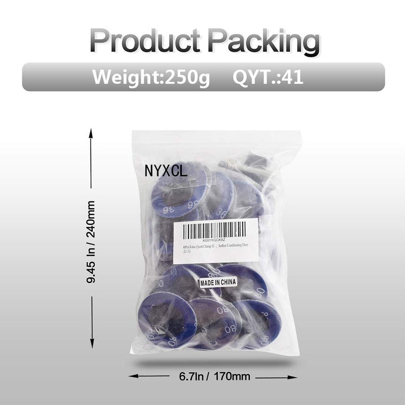 NYXCL Miroku 40Pcs Mixup 2-inch Quick Change Discs Set, Zirconia Sanding Discs with 1/4" Holder, for Die Grinder Surface Prep Strip Grind Polish Finish Burr Rust Paint Removal - Image 2